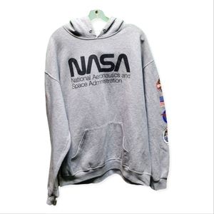 Unisex / Mens XL Grey NASA Hoodie Limited Edition Aldrin Family Like New EUC